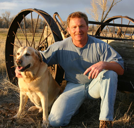 Bob Sanders and his dog, Rock