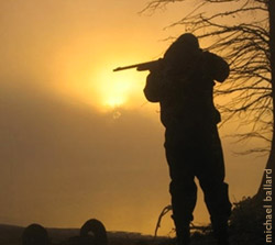Hunter at sunrise